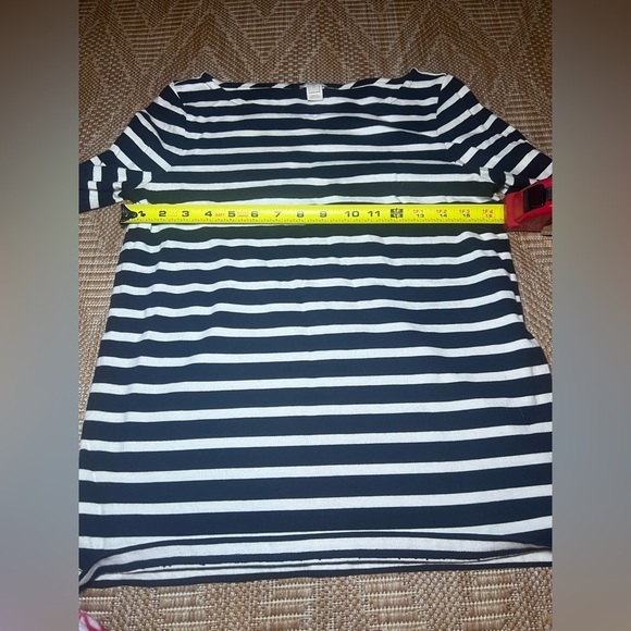 J.Crew Women's Black & White Striped Blouse with Polka Dot Tulle Cuffs,Sixe XS - Picture 6 of 9